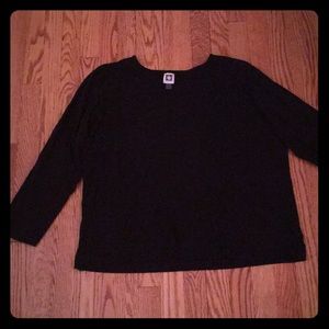 Anne Klein black long sleeve t-shirt